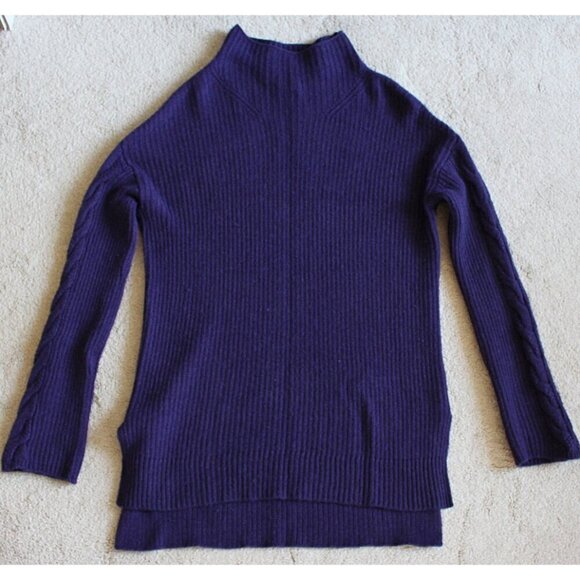 Magaschoni Cashmere - Women's Funnel Neck, Ribbed Tunic, XS - Picture 4 of 8